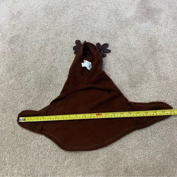 SMALL breed dog brown reindeer Christmas costume Sz S/M - Picture 4 of 6